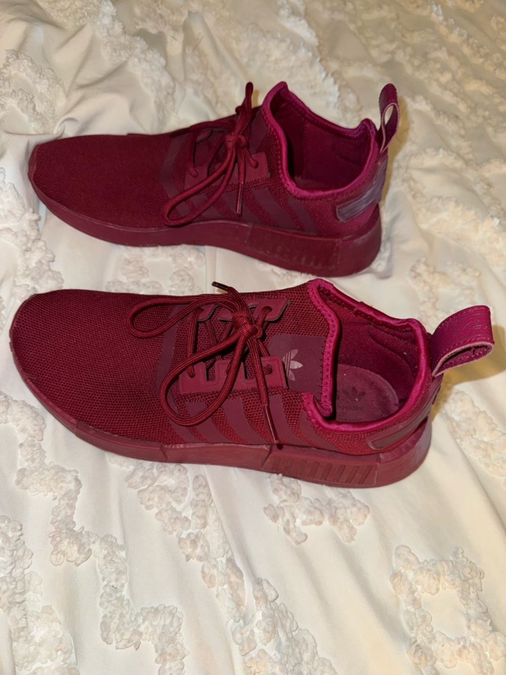 Women's Adidas Lightweight Burgundy Athletic Sneakers in decent shape - Picture 2 of 10
